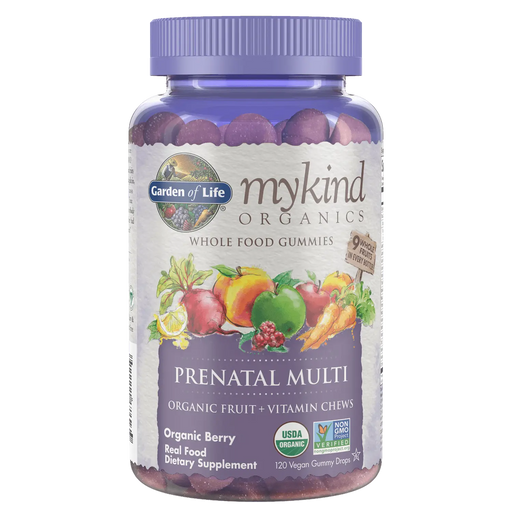 Garden of Life Mykind Organics Prenatal Multi Gummies, Organic Berry - 120 vegan gummy drops | High-Quality Vitamins & Minerals | MySupplementShop.co.uk