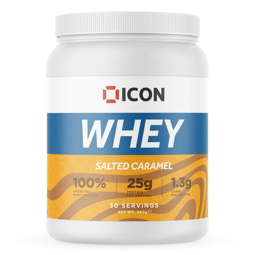 ICON Nutrition 100% Grass Fed Whey 960g Salted Caramel | Premium Whey Proteins at MYSUPPLEMENTSHOP.co.uk