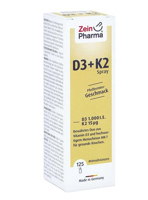 Zein Pharma Vitamin D3 + K2 Spray, Peppermint - 25ml Best Value Vitamin D at MYSUPPLEMENTSHOP.co.uk