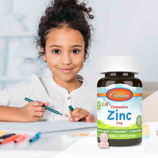 Carlson Labs Kid's Chewable Zinc, Natural Mixed Berry - 84 tabs | High-Quality Vitamins & Minerals | MySupplementShop.co.uk