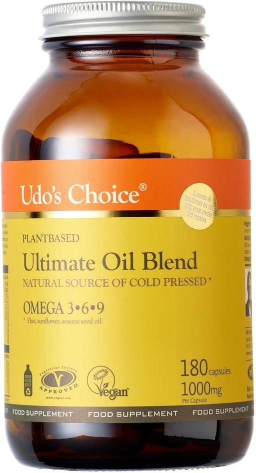 Udo's Choice Ultimate Oil Blend 1000mg 180 Cap's | High-Quality Vitamins & Supplements | MySupplementShop.co.uk