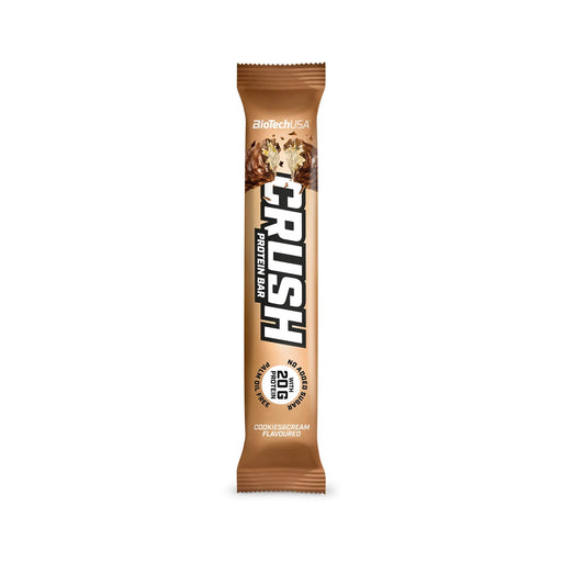 BioTechUSA Crush Bar, Cookies & Cream - 12 x 64g | High-Quality Protein Bars | MySupplementShop.co.uk