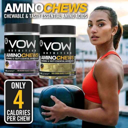 VOW Nutrition Amino Chews 100Tabs Berry Blast Best Value Nutritional Supplement at MYSUPPLEMENTSHOP.co.uk