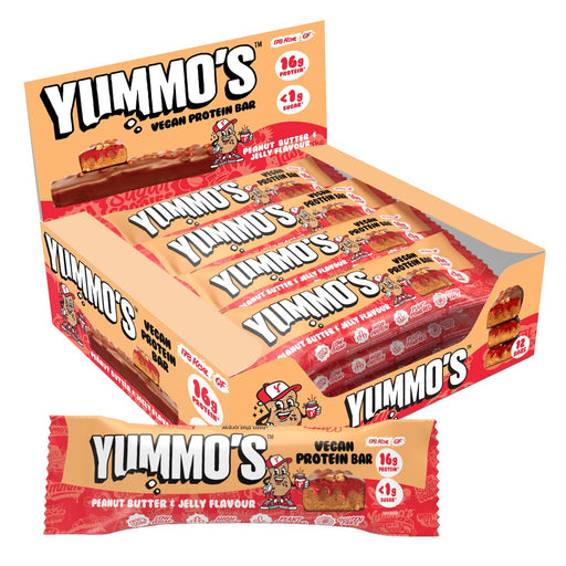 Yummo's Vegan Protein Bar 12x55g Peanut Butter & Jelly