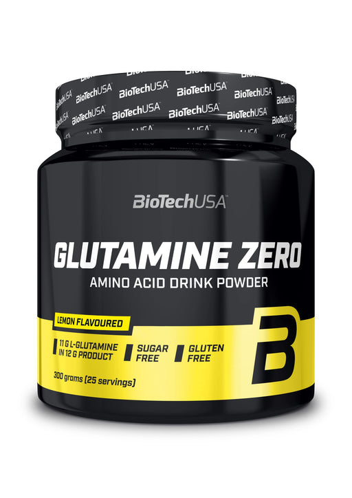 BioTechUSA Glutamine Zero, Lemon - 300 grams | High-Quality L-Glutamine, Glutamine | MySupplementShop.co.uk