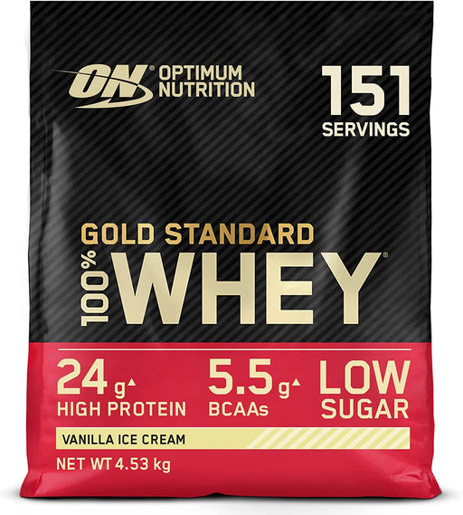 Optimum Nutrition Gold Standard 100% Whey HUGE 4.5kg | High-Quality Protein | MySupplementShop.co.uk