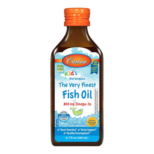 Carlson Labs Kid's The Very Finest Fish Oil, 800mg Natural Orange - 200 ml. | High-Quality Essential Fatty Acids | MySupplementShop.co.uk