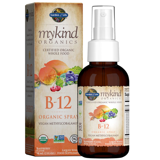 Garden of Life Mykind Organics B-12 Organic Spray, Raspberry - 58 ml. | High-Quality Vitamins & Minerals | MySupplementShop.co.uk