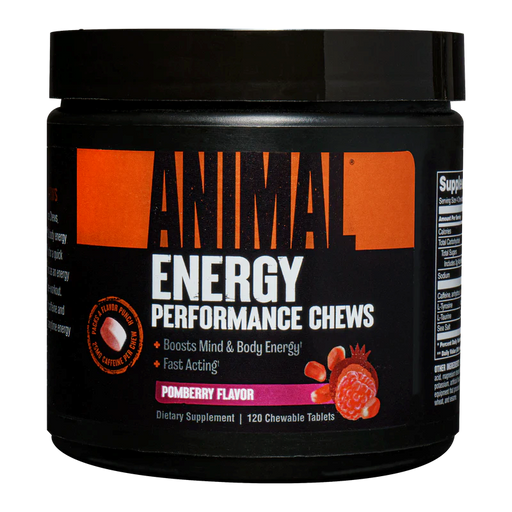 Animal Energy Performance Chews Pomberry Flavor 120Tabs for Enhanced Stamina at MySupplementShop.co.uk