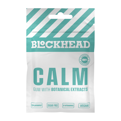 Blockhead Calm Gum 12x16.45g Spearmint | Premium Sports Nutrition at MySupplementShop.co.uk