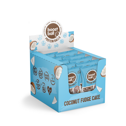 Boostball Protein Bites 12x40g Coconut Fudge | Premium Protein Bars at MySupplementShop.co.uk