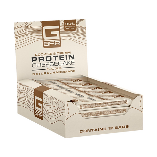 G-Bar Cookies & Cream Cheesecake 12x60g | Premium Protein Bars at MySupplementShop.co.uk