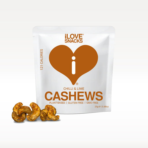 I Love Snacks Toasted Cashews dusted with Chilli & Lime 20x22g Chilli & Lime | Top Rated Supplements at MySupplementShop.co.uk