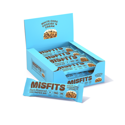 Misfits Vegan Protein Bar 12x45g Milk Chocolate Vegan Cookie Dough