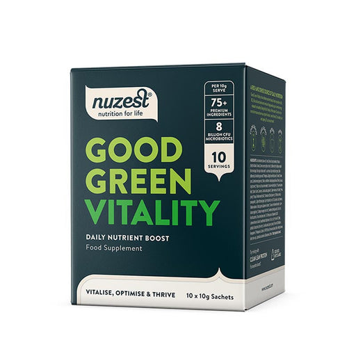 Nuzest Good Green Vitality 10x10g Refreshingly Natural | Top Rated Sports Supplements at MySupplementShop.co.uk