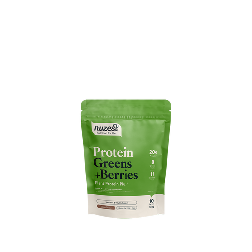 Nuzest Protein Plus Greens + Berries 300g Cocoa | Premium Sports Supplements at MYSUPPLEMENTSHOP.co.uk