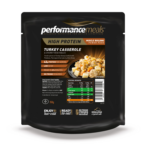 Performance Meals Protein Meal Pouch 350g Turkey Casserole | Premium Health Foods at MySupplementShop.co.uk