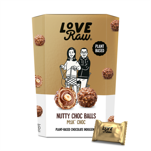 LoveRaw Nutty Choc Balls 9 Pack Gift Box 126g Milk Choc | Premium Vegan Products at MySupplementShop.co.uk
