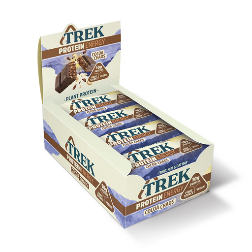 TREK Protein Energy Bar 16x55g Cocoa Chaos | Premium Protein Bars at MySupplementShop.co.uk