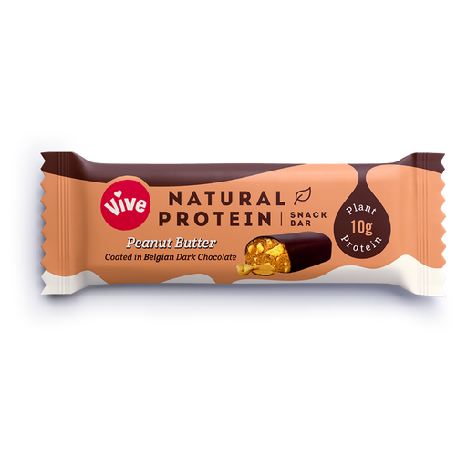 Vive Natural Protein Snack Bar 12x49g Peanut Butter | Premium Protein Bars at MySupplementShop.co.uk