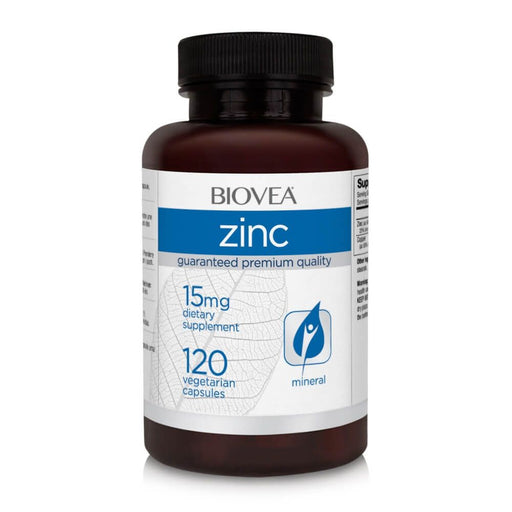 Biovea Zinc 15mg 120 Vegetarian Capsules | Premium Supplements at MYSUPPLEMENTSHOP