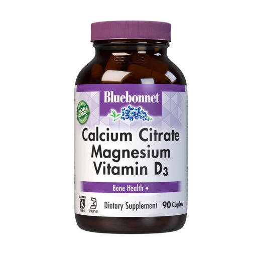 Bluebonnet Calcium Citrate, Magnesium &amp; Vitamin D3 90 Caplets | Premium Supplements at MYSUPPLEMENTSHOP