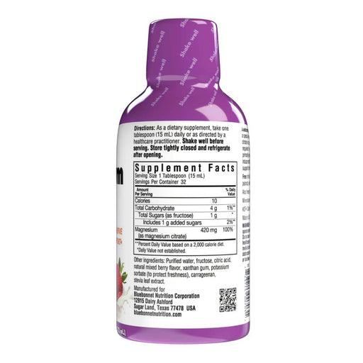 Bluebonnet Liquid Magnesium Citrate Mixed Berry 16 fl oz | Premium Supplements at MYSUPPLEMENTSHOP