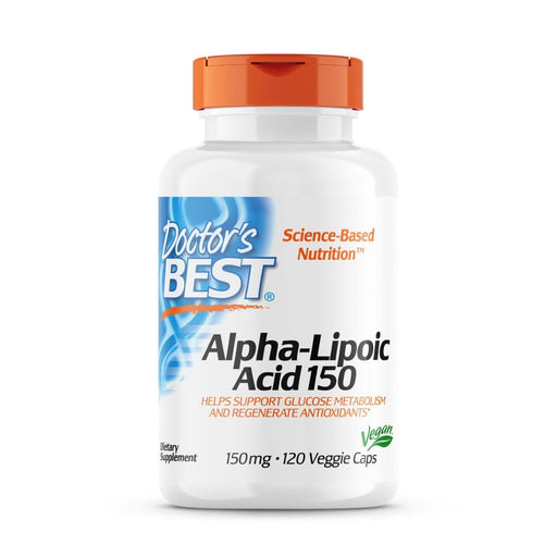 Doctor's Best Alpha-Lipoic Acid 150 mg 120 Veggie Capsules | Premium Supplements at MYSUPPLEMENTSHOP
