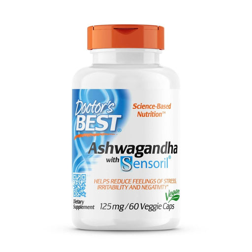 Doctor's Best Ashwagandha with Sensoril 125 mg 60 Veggie Capsules | Premium Supplements at MYSUPPLEMENTSHOP