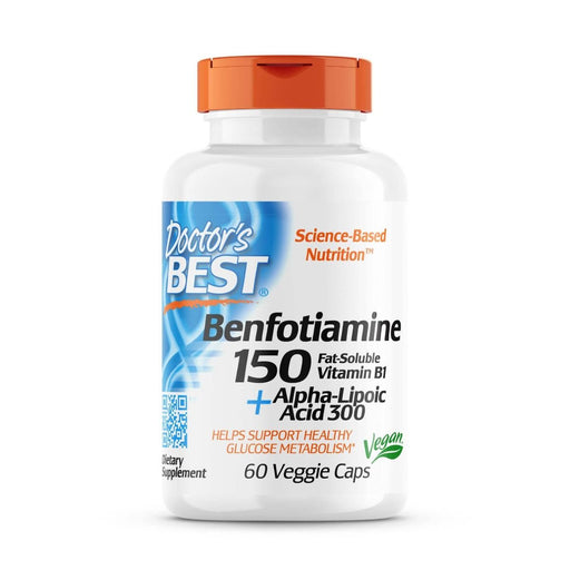 Doctor's Best Benfotiamine 150 + Alpha-Lipoic Acid 300 60 Veggie Capsules | Premium Supplements at MYSUPPLEMENTSHOP