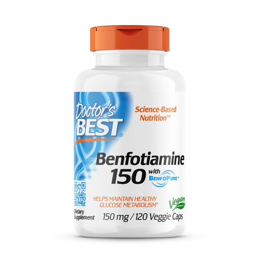 Doctor's Best Benfotiamine 150 with BenfoPure 150 mg 120 Veggie Capsules | Premium Supplements at MYSUPPLEMENTSHOP
