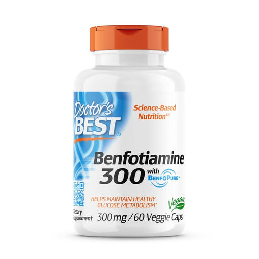 Doctor's Best Benfotiamine with BenfoPure 300 mg 60 Veggie Caps | Premium Supplements at MYSUPPLEMENTSHOP