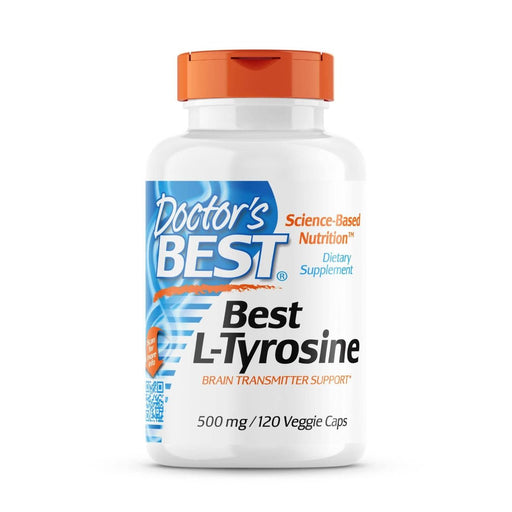 Doctor's Best, Best L-Tyrosine 500mg 120 Veggie Capsules | Premium Supplements at MYSUPPLEMENTSHOP