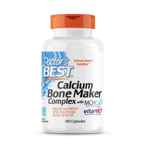 Doctor's Best Calcium Bone Maker Complex with MCHCal and VitaMK7, 180 Capsules | Premium Supplements at MYSUPPLEMENTSHOP