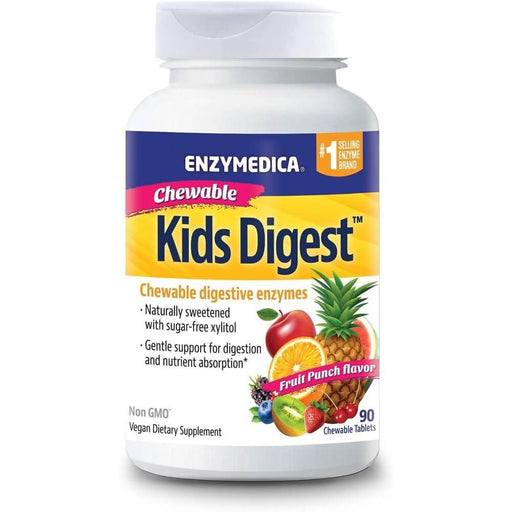 Enzymedica Kids Digest Chewable Fruit Punch 90 Chewables Best Value Children's Digestion at MYSUPPLEMENTSHOP.co.uk