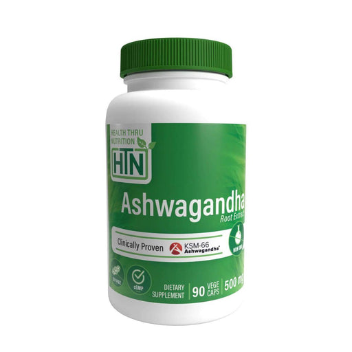 Health Thru Nutrition Ashwagandha KSM-66 500mg 90 Veggie Capsules | Premium Supplements at MYSUPPLEMENTSHOP