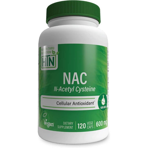 Health Thru Nutrition NAC (N-Acetyl Cysteine) 600mg 120 Veggie Capsules | Premium Supplements at MYSUPPLEMENTSHOP
