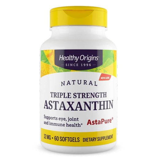Healthy Origins Astaxanthin 12mg 60 Softgels | Premium Supplements at MYSUPPLEMENTSHOP