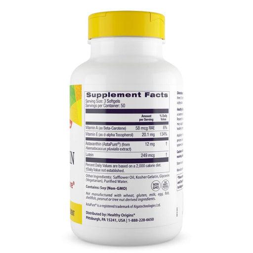 Healthy Origins Astaxanthin 4mg 150 Softgels | Premium Supplements at MYSUPPLEMENTSHOP