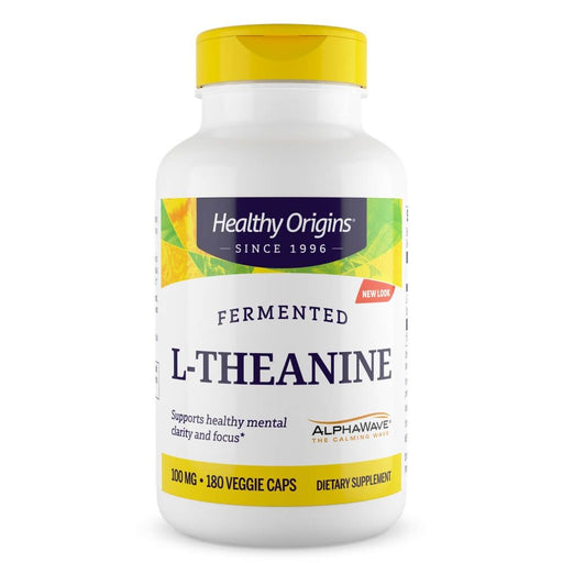 Healthy Origins L-Theanine 100mg 180 Vegetarian Capsules | Premium Supplements at MYSUPPLEMENTSHOP