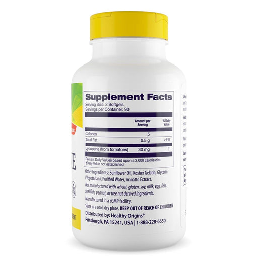 Healthy Origins Lycopene 15mg 180 Softgels | Premium Supplements at MYSUPPLEMENTSHOP