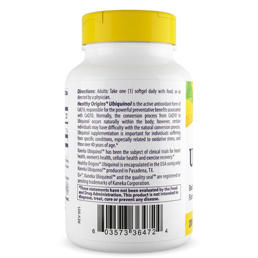 Healthy Origins Ubiquinol 200mg 30 Softgels | Premium Supplements at MYSUPPLEMENTSHOP