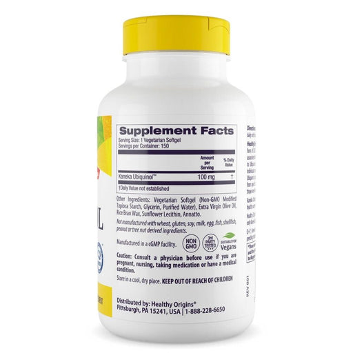 Healthy Origins Vegan Ubiquinol 100mg 150 Softgels | Premium Supplements at MYSUPPLEMENTSHOP