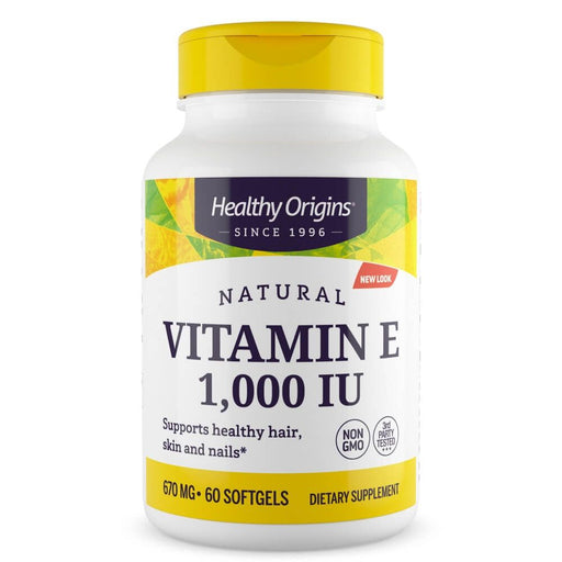 Healthy Origins Vitamin E 1,000iu 60 Softgels | Premium Supplements at MYSUPPLEMENTSHOP