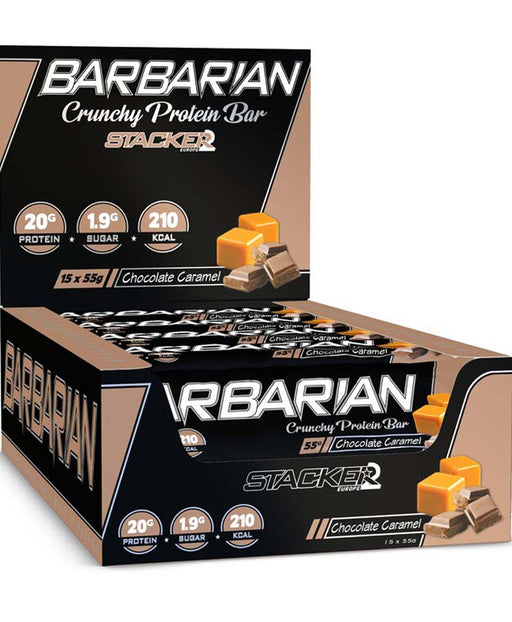 Stacker2 Europe Barbarian, Chocolate Caramel - 15 x 55g | High-Quality Bars | MySupplementShop.co.uk