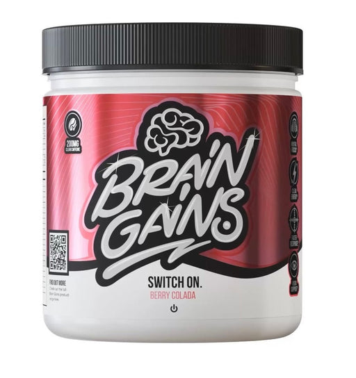 Brain Gains Switch On Berry Colada 225g at the cheapest price at MYSUPPLEMENTSHOP.co.uk