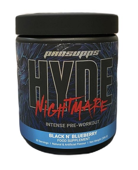 Pro Supps Hyde Nightmare Black N' Blueberry 306g at the cheapest price at MYSUPPLEMENTSHOP.co.uk