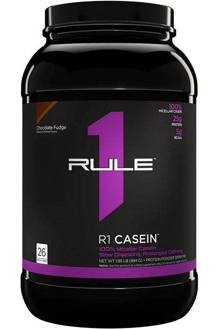 Rule One R1 Casein Chocolate Fudge 884g at the cheapest price at MYSUPPLEMENTSHOP.co.uk