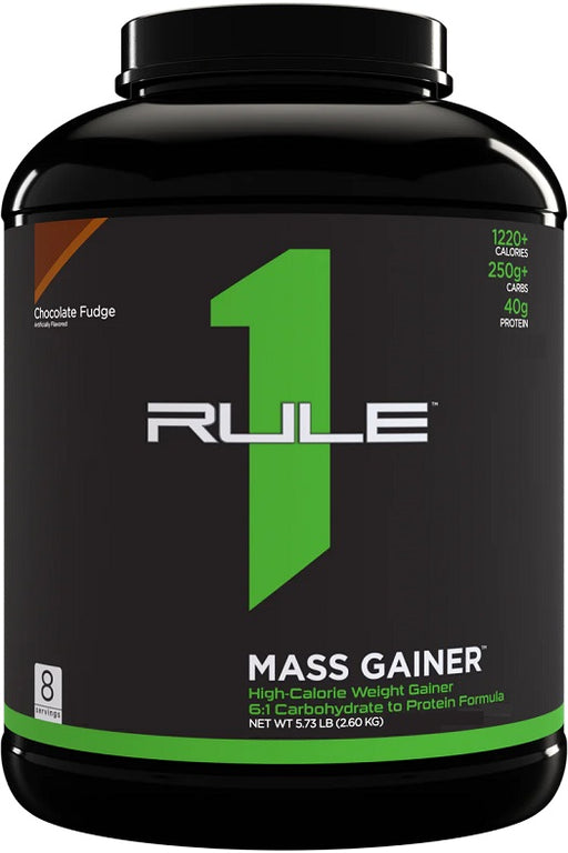 Rule One Mass Gainer Chocolate Fudge 2600g at the cheapest price at MYSUPPLEMENTSHOP.co.uk
