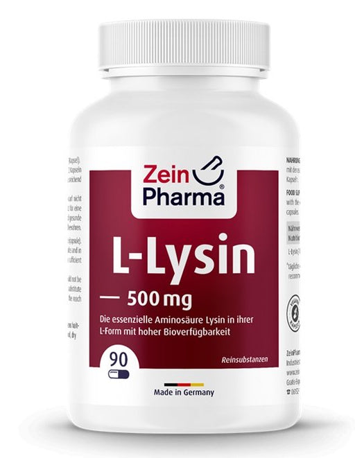 Zein Pharma L-Lysine, 500mg - 90 vcaps